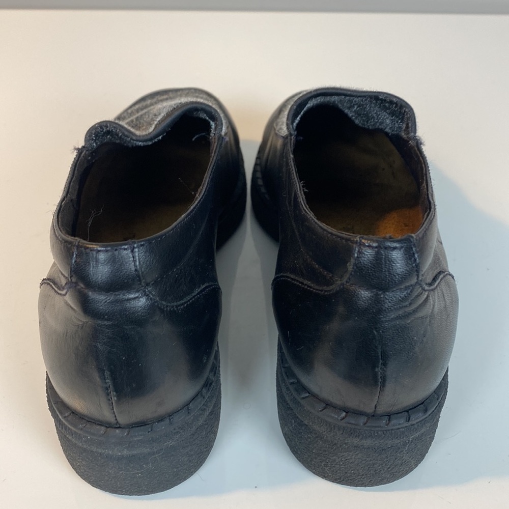 Naot Black Leather Mixed Media Chunky Loafer w/ Gray Fabric Detail Size EU 38.5 - Picture 7 of 16
